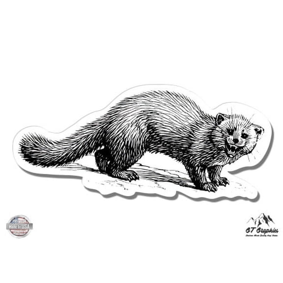 Marten Hand Drawn - 3" Vinyl Sticker - For Car Laptop I-Pad Phone Helmet Hard Hat - Waterproof Decal
