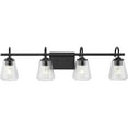 thumbnail image 1 of Martenne Collection Four-Light Matte Black Modern Farmhouse Vanity Light, 1 of 13