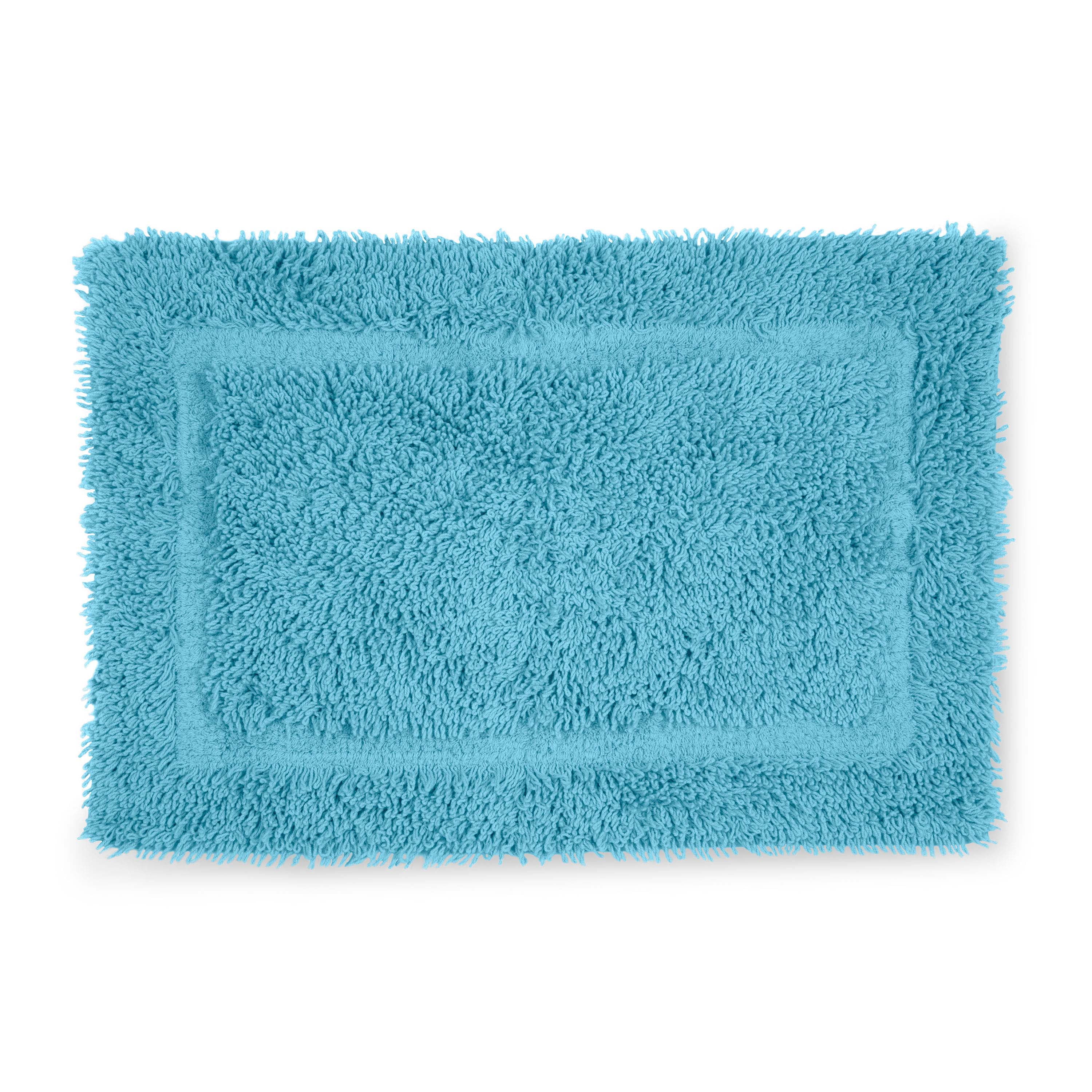 Martex Cotton Bath Rug | Ringspun Soft & Absorbent Non-Slip Quick-Dry Bathroom Mat | Island Blue