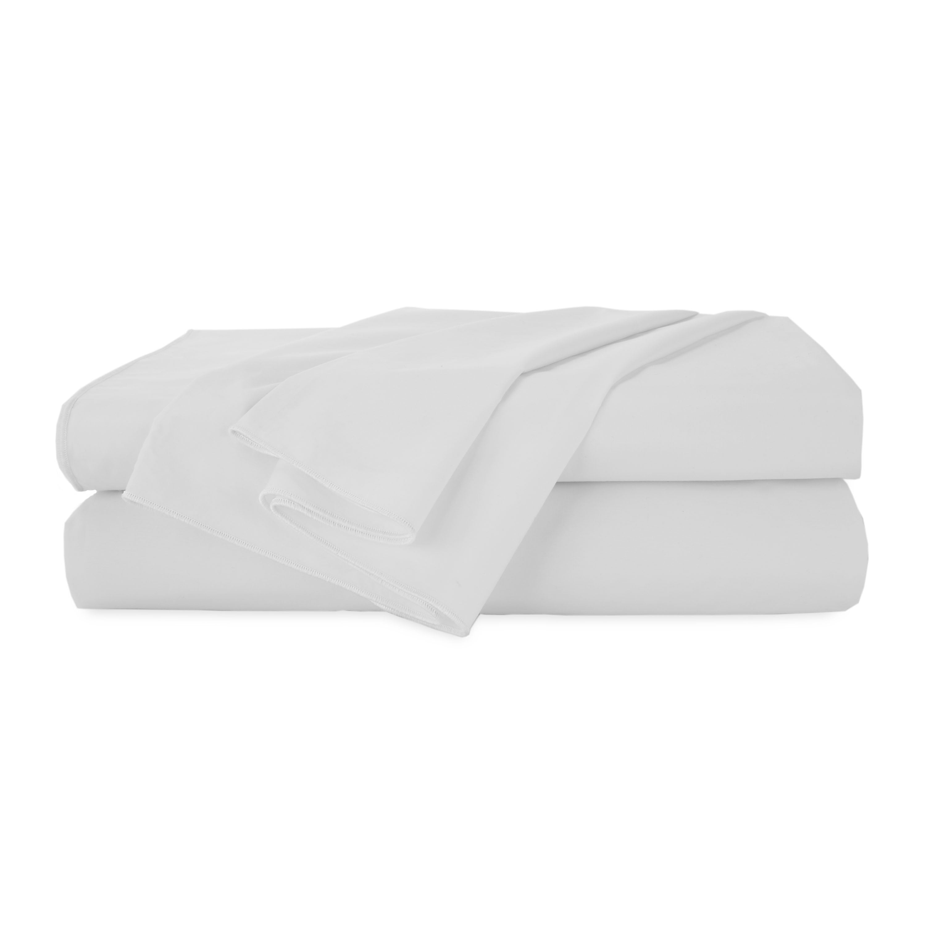 Soft White Organic Cotton Percale Full Sheet Set