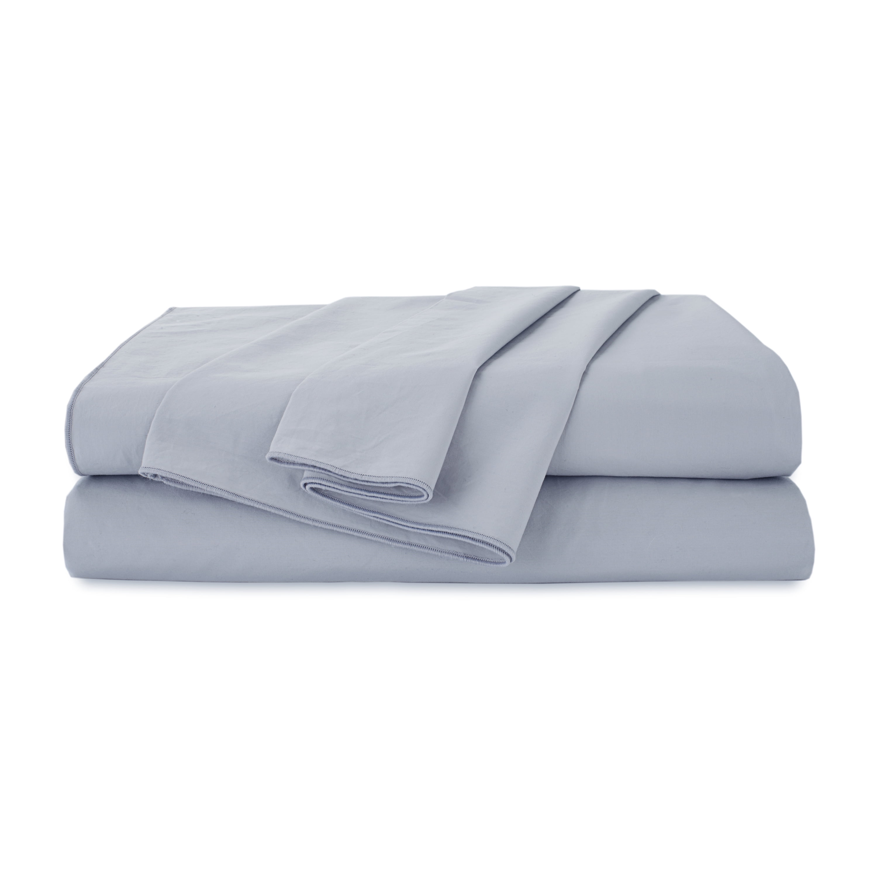 EcoPure 4-Piece Full Sheet Set | 100% Organic Cotton | Comfort Washed | Deep Pocket | Blue