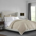 thumbnail image 1 of Martex 2000 Series Microbrushed Duvet Cover Set, Full/Queen, Khaki/White, 1 of 2