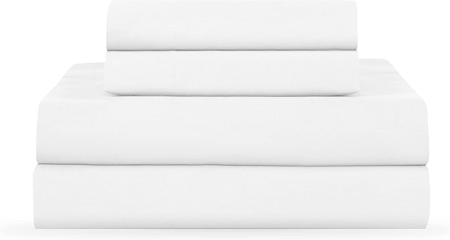 White Queen Cotton Blend Percale Sheet Set
