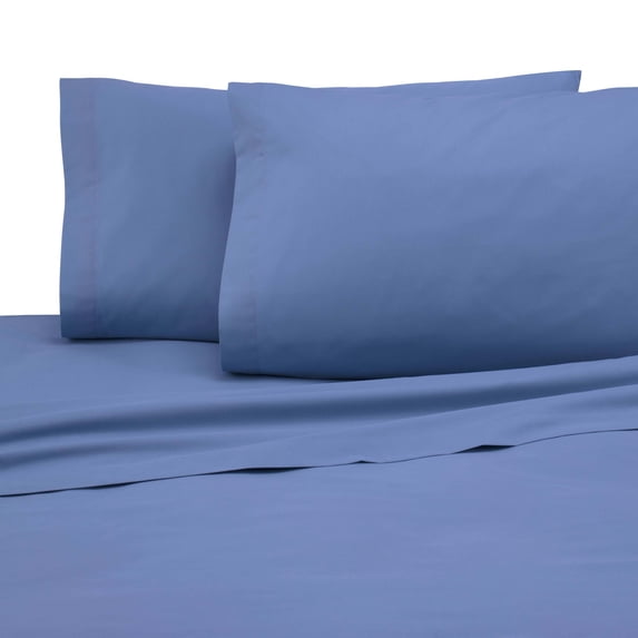 Soft Lightweight Brushed Cotton Blend Pillowcases – 2-Pack Standard – Blue