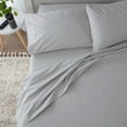 thumbnail image 1 of Martex 225 Thread Count Cotton Rich Bed Sheet Set – Soft Durable Wrinkle Resistant – 3-Piece Twin – Grey, 1 of 5