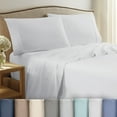 thumbnail image 1 of Soft Lightweight 400TC 100% Cotton Sateen Bed Sheet Set – 3-Piece Twin – Navy, 1 of 8