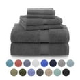 thumbnail image 1 of Martex 6-Piece 100% Ringspun Cotton Towel Set, Quick Dry Soft & Absorbent, Dark Grey, 1 of 8