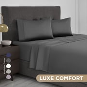 Martex 2-Pack King Pillowcases | 100% Supima Cotton 700TC Sateen | Charcoal Gray