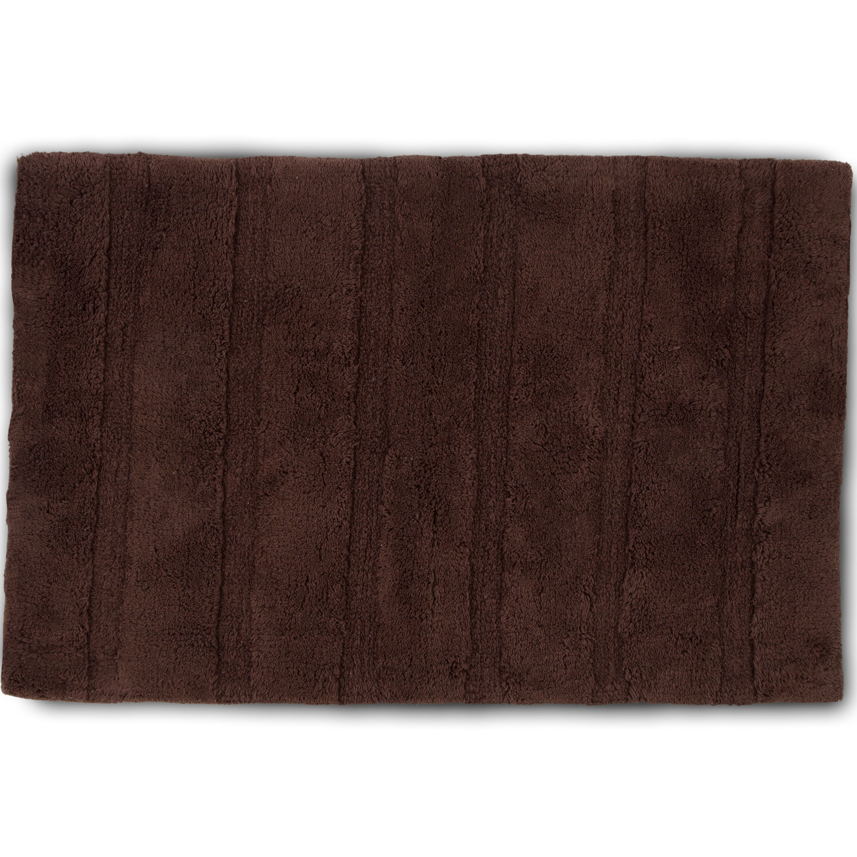 Martex Abundance 17x24 Chocolate Brown Soft Plush Cotton Bathroom Rug ...