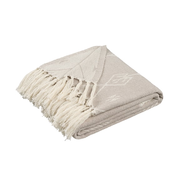 Martex Arcadia Enya All Ivory Throw Blanket, Soft, Cozy, Lightweight