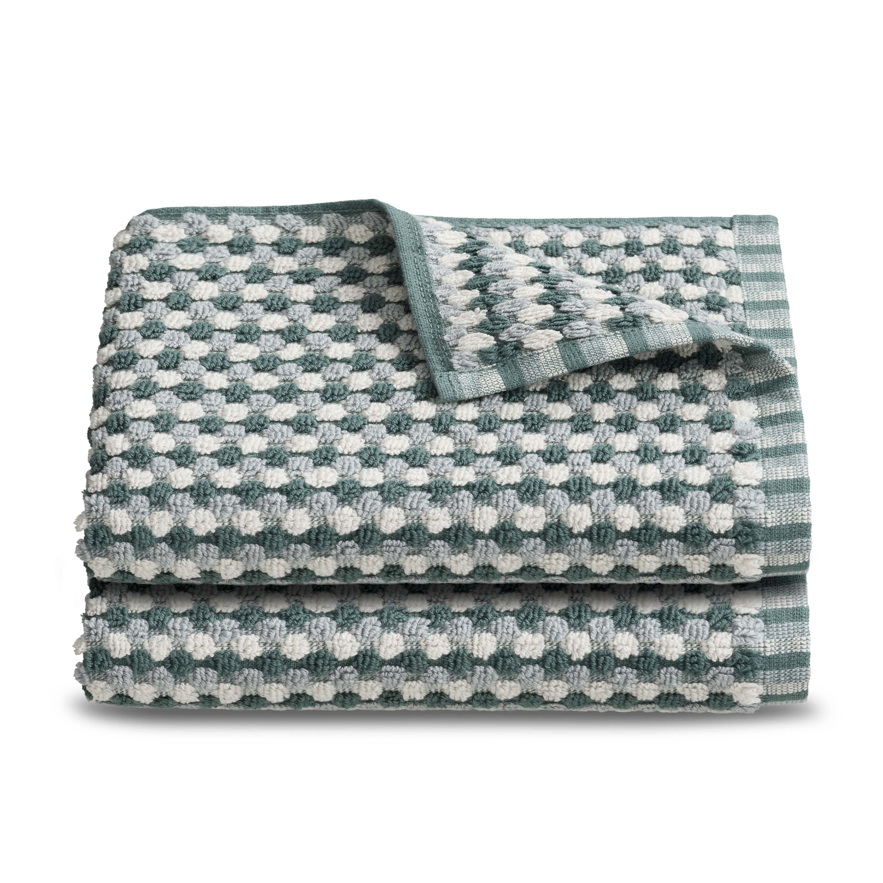 Martex Arcadia Gaea Slate 2-Pc Hand Towel Set, Soft, Absorbent, 100% Cotton