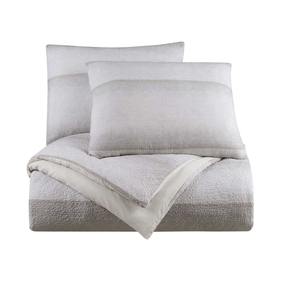 Martex Arcadia Quarry King Comforter Set, Gray, Reversible, Lightweight, 3-Pc