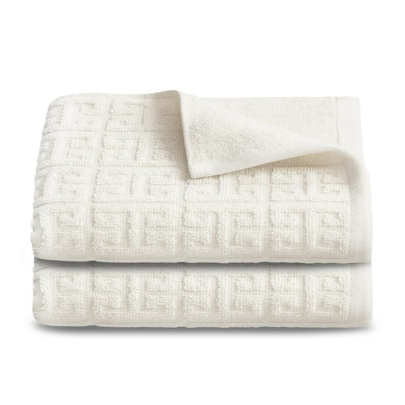 Martex Arcadia Terra Ivory 2-Pc Hand Towel Set, Soft, Absorbent, 100% Cotton