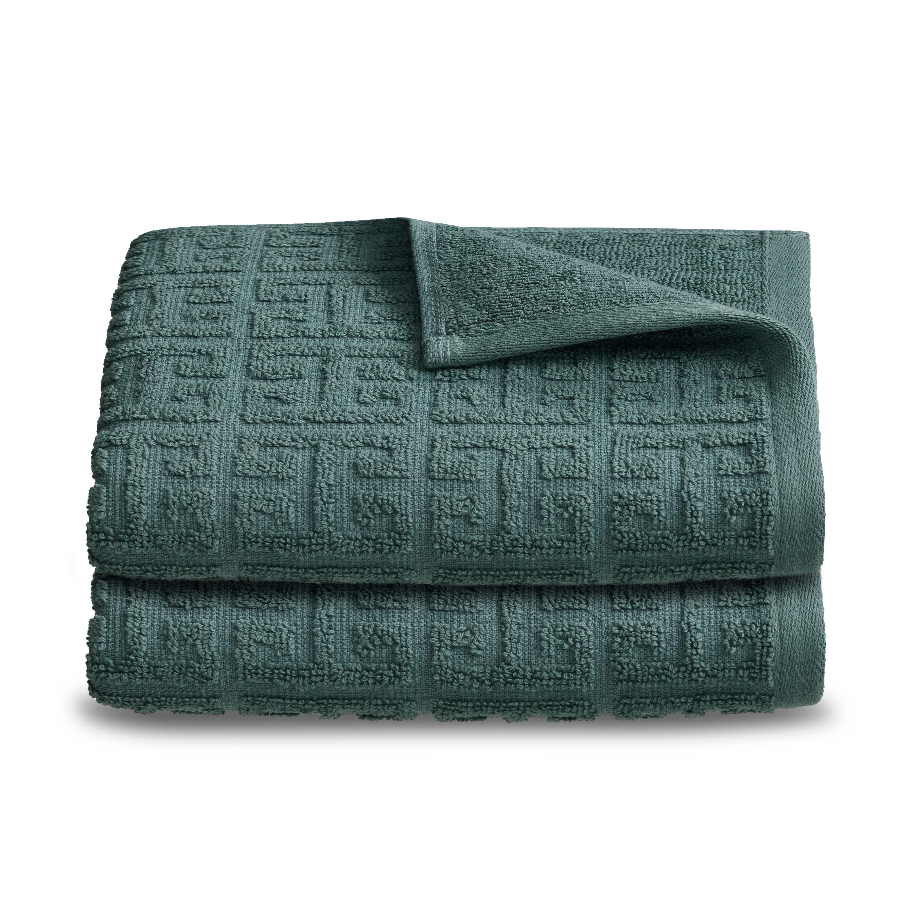 Martex Arcadia Terra Slate 2-Pc Hand Towel Set, Soft, Absorbent, 100% Cotton