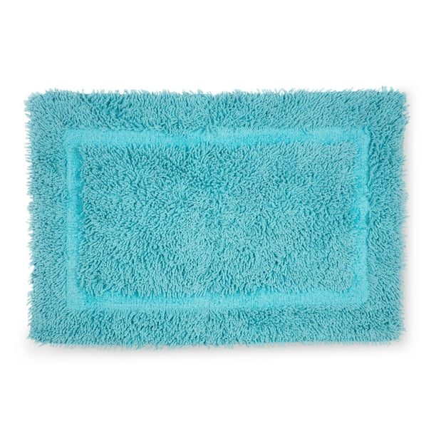 Martex Bath Mats 100 Ring Spun Cotton Blue bathroom rugs Ultra Soft & Extra Absorbent Non
