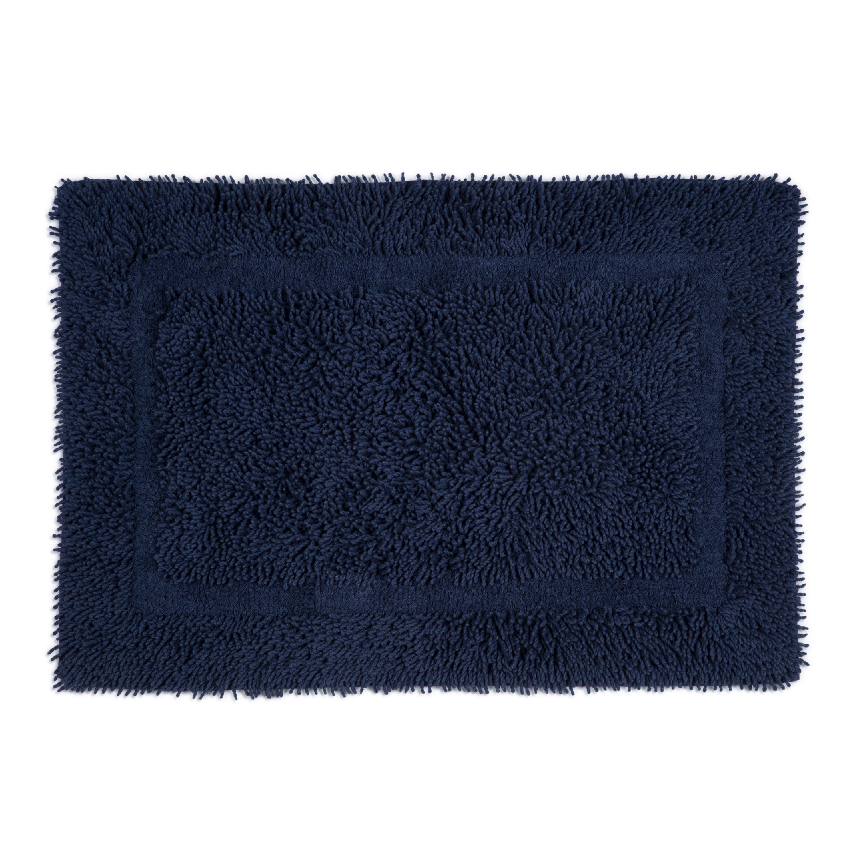 Martex Bath Mats 100 Ring Spun Cotton Navy bathroom rugs Ultra