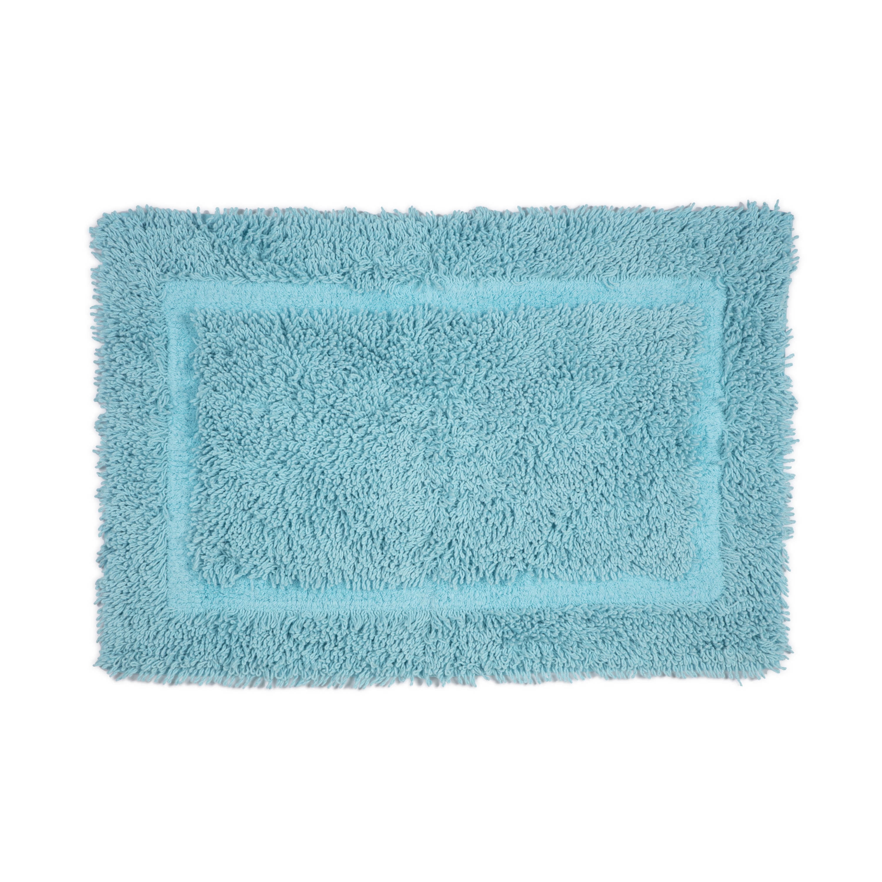 Island Blue 20" x 30" Ringspun Cotton Bath Rug