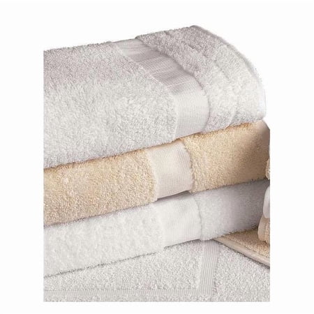 Bath Towel,25 x 54 In,White,PK12 7135387