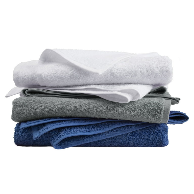 Martex Clean AF Antimicrobial Bath Towel Set, Blue, 6 Piece 