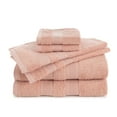 thumbnail image 1 of Martex Clean Essentials 6-Piece Cotton Towel Set, Low Lint & Highly Absorbent, Seashell Pink, 1 of 4