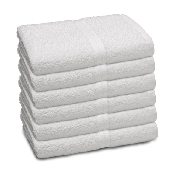 Martex Commercial Basic White 6-Pack Bath Towel Set