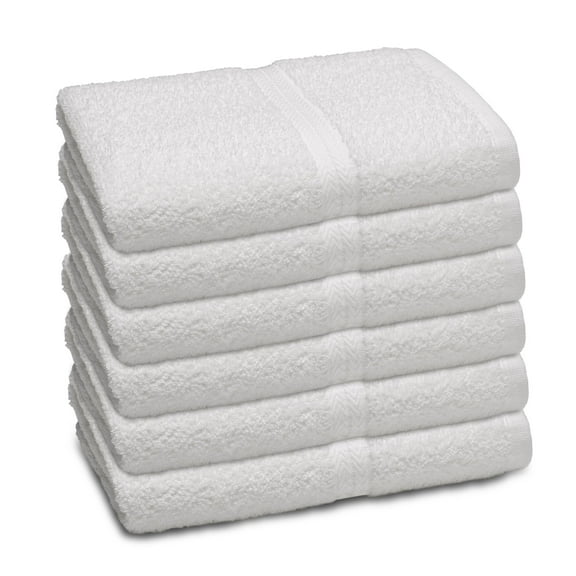 Martex Commercial Basic White 6-Pack Bath Towel Set
