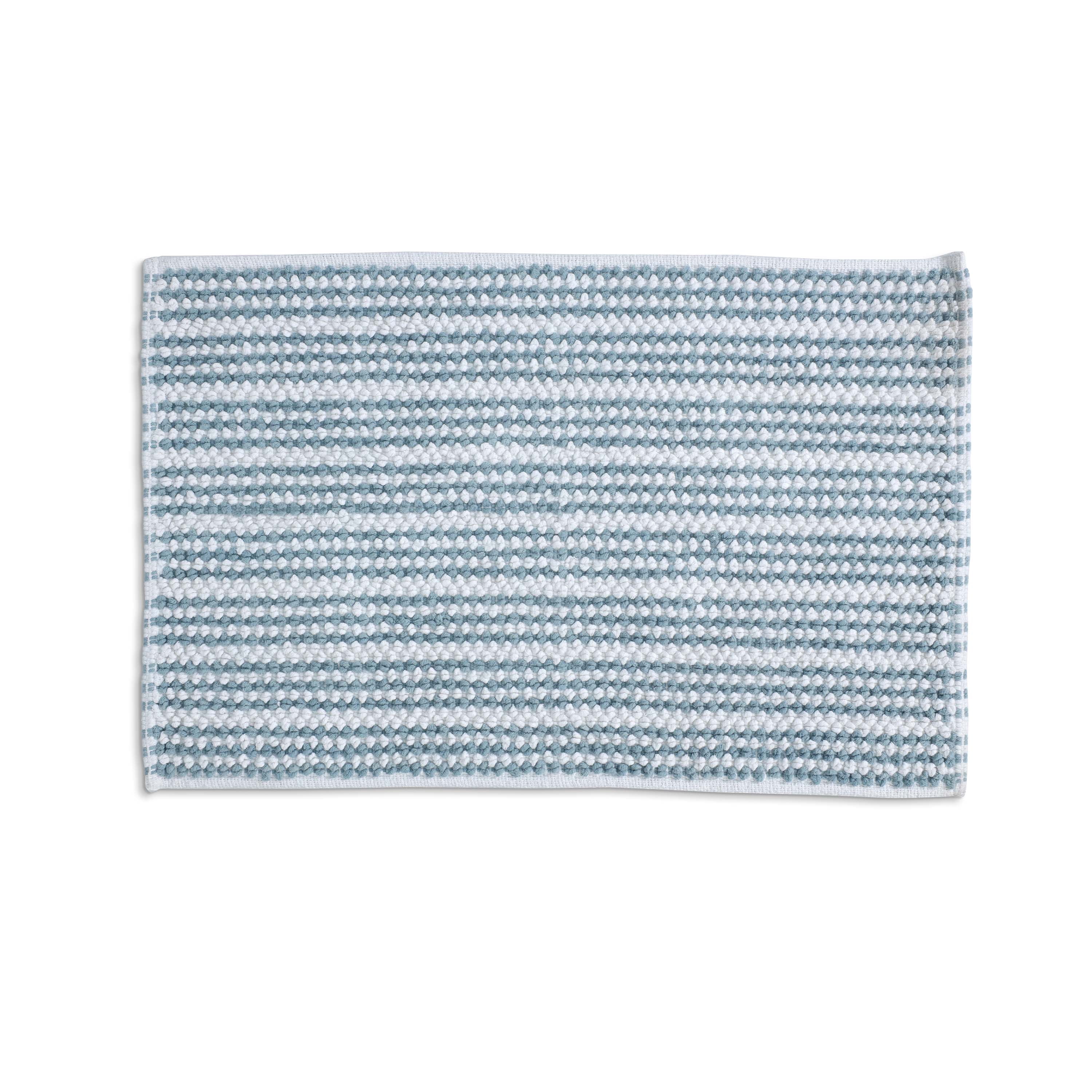 Martex Restore Stripe Cotton Bath Rug, 20" x 32", Mineral