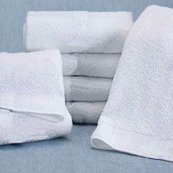 Martex Cotton Blend Towel, Optical White, 6-Pack