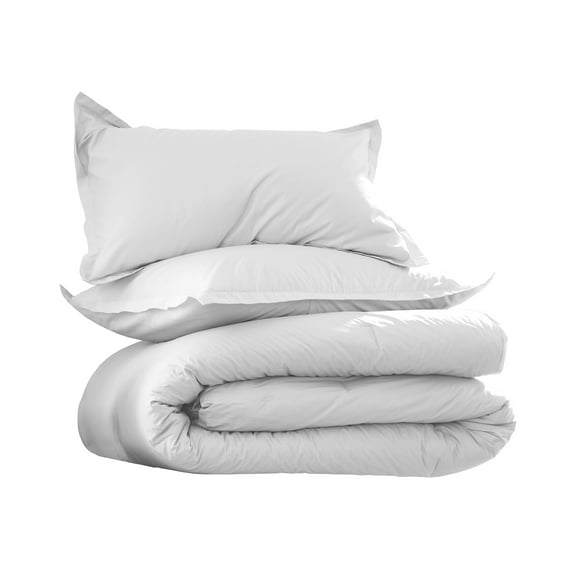 Martex EcoPure 3-Piece Organic Cotton White Solid Comforter Set, King – Comfort Wash