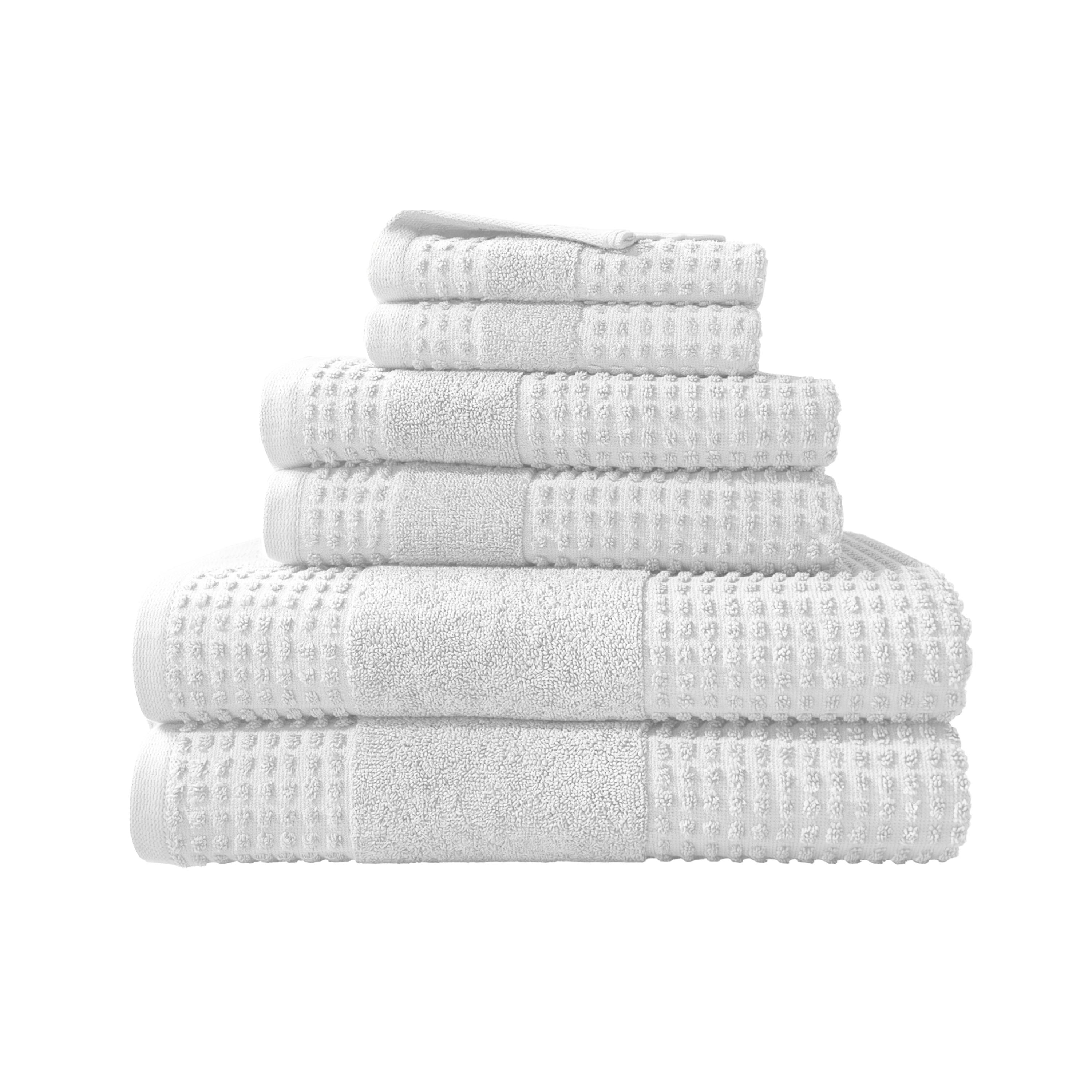 Martex Expression Air Sculpted 6-Piece Towel Set, Cloud White