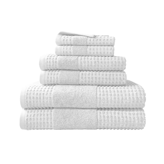 Martex Expression Air Sculpted 6-Piece Towel Set, Cloud White