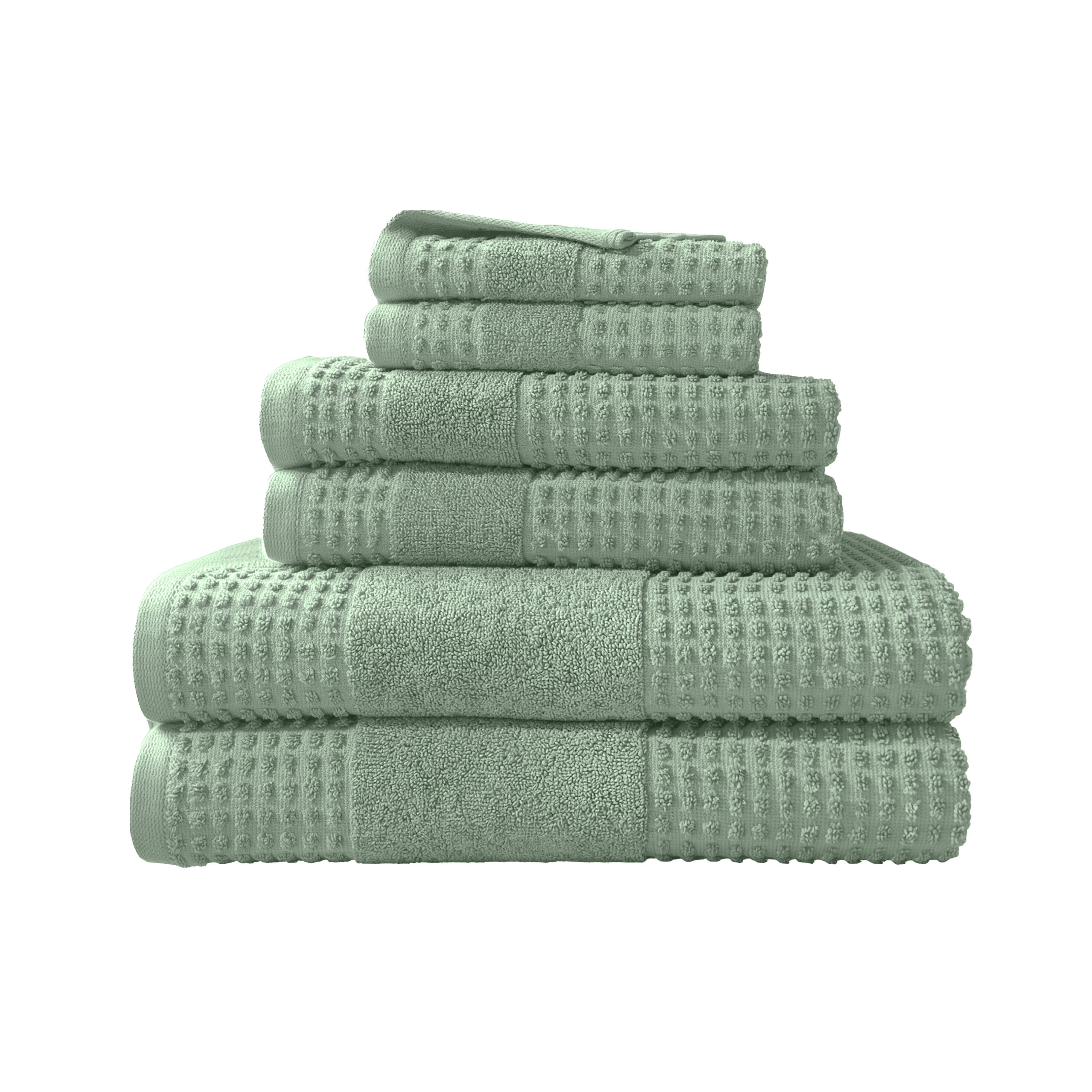 Martex Expression Air Sculpted 6-Piece Towel Set, Sage