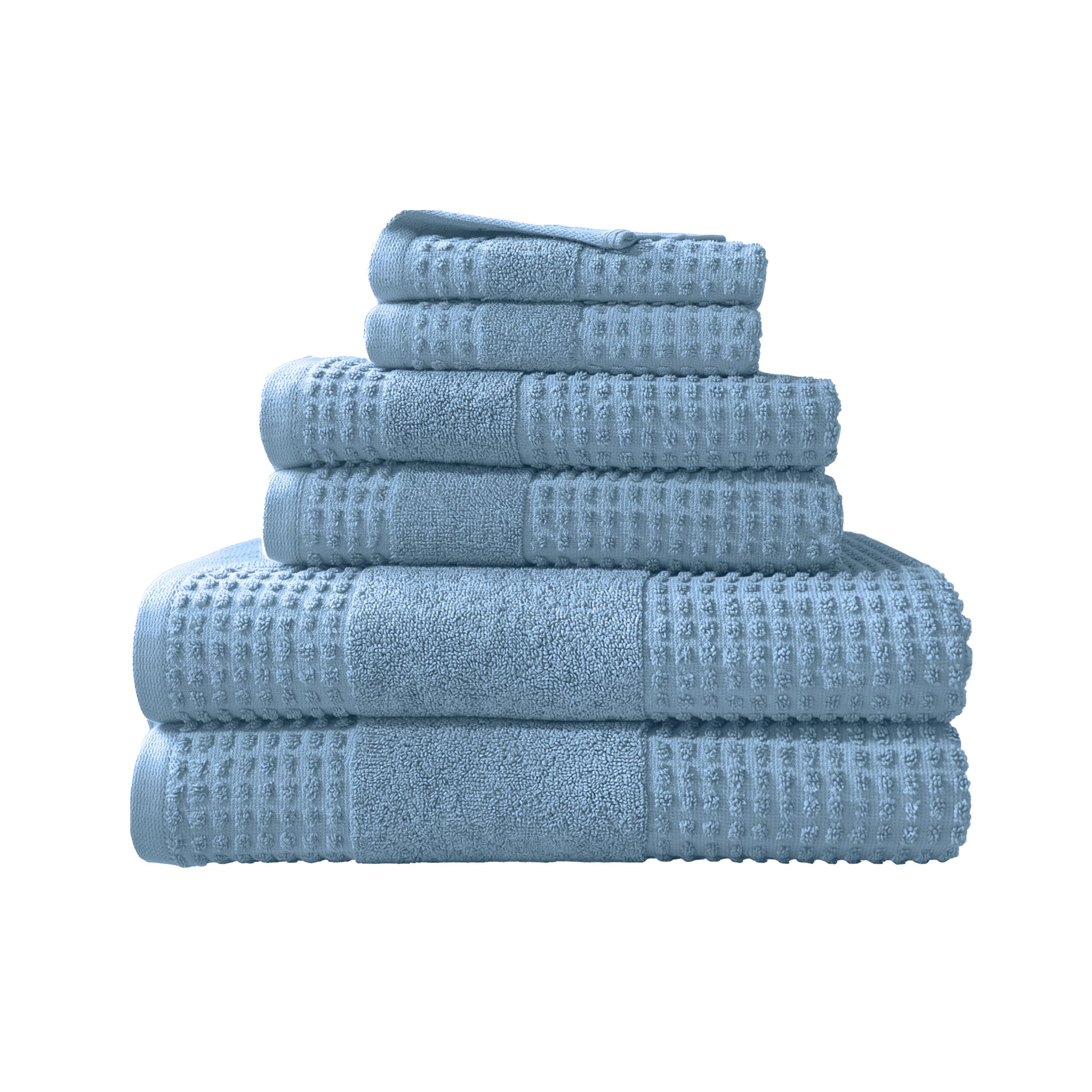 Martex Expression Air Sculpted 6-Piece Towel Set, Sky Blue