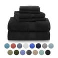 thumbnail image 1 of Martex 6-Piece 100% Ringspun Cotton Towel Set, Quick Dry Soft & Absorbent, Black, 1 of 8