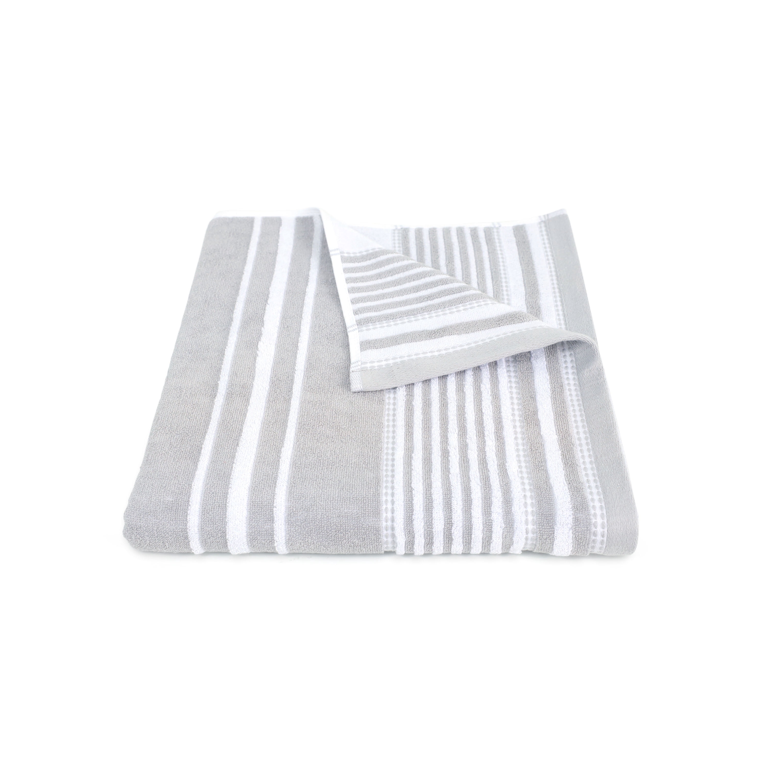 Martex Restore Batten Stripe Bath Towel, 30" x 56", Gray