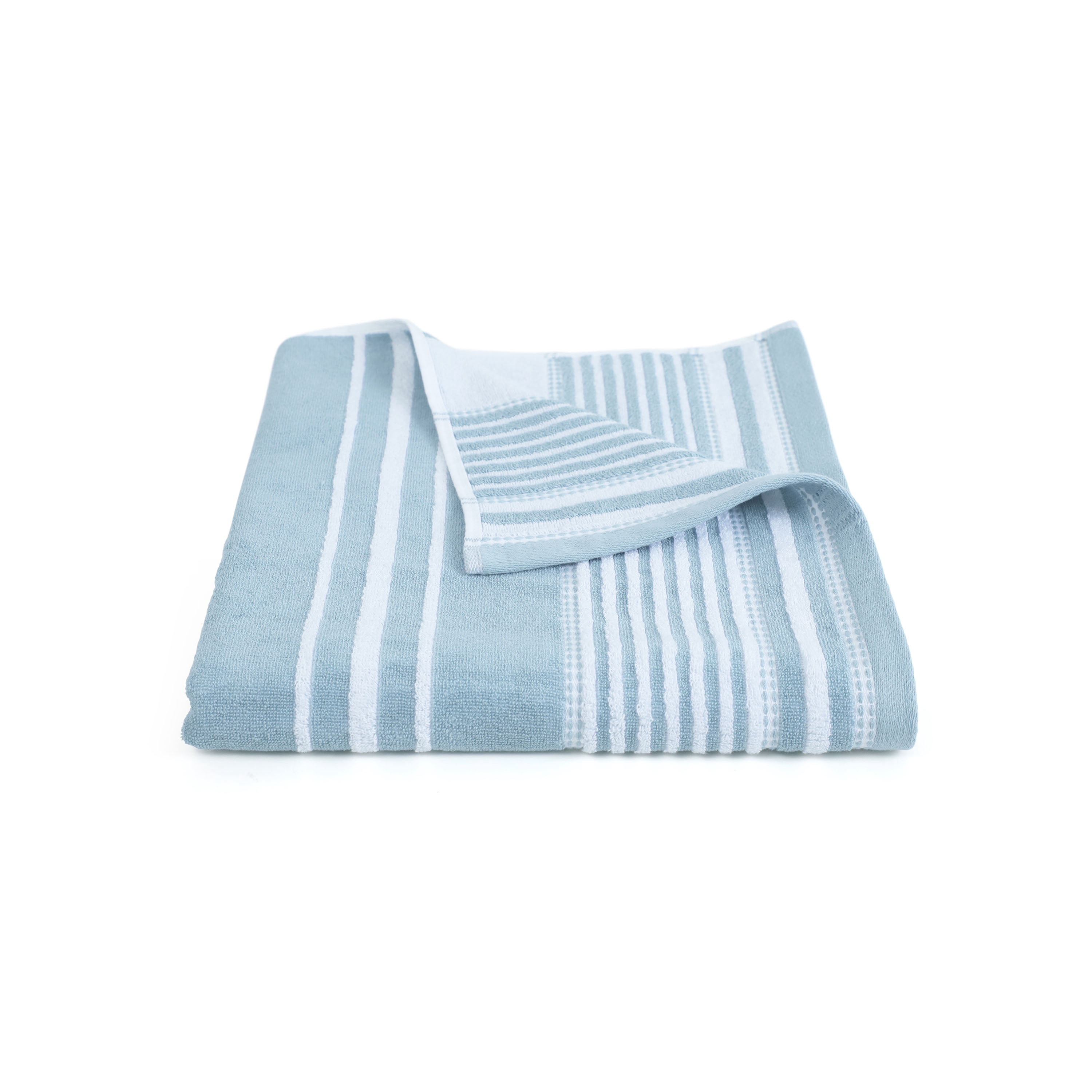 Martex Restore Batten Stripe Bath Towel, 30" x 56", Mineral