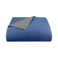 thumbnail image 1 of Martex Full/Queen Reversible Coverlet | Lightweight Soft Easy Care Quilt | Ceil Blue/Gray, 1 of 4