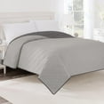 Martex Reversible Microfiber King Coverlet, Cozy Breathable Bedding