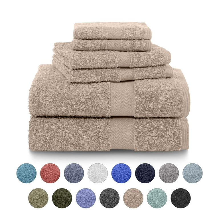 Martex Ringspun Solid Cotton 6-Piece Towel Collection, 2