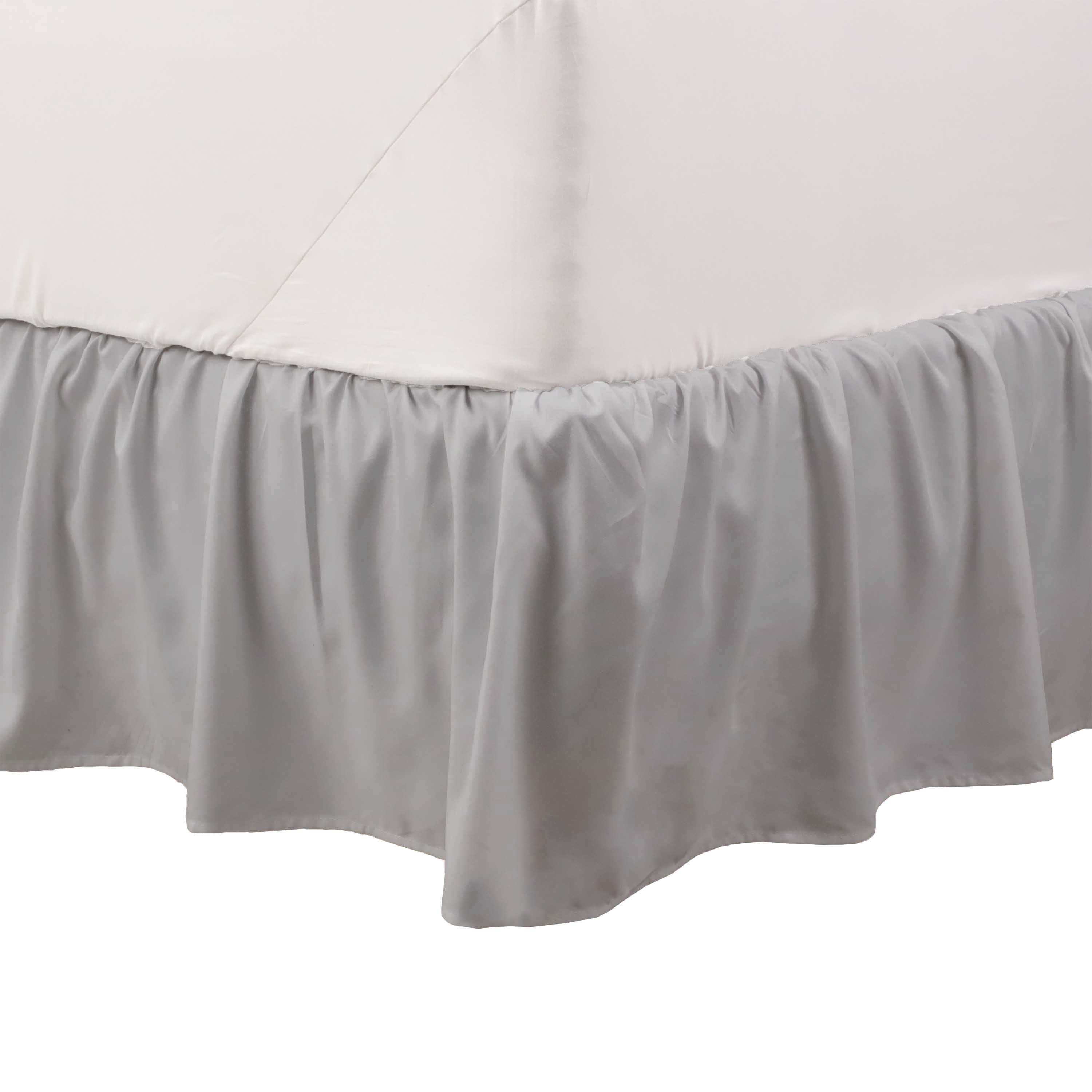 Martex 100 Microfiber Dust Ruffle Bed Skirt Hotel Quality, 16" Drop