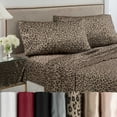 thumbnail image 1 of Martex Elegance 4-Piece Full Satin Sheet Set | Silky Smooth | Great for Hair & Skin | Leopard, 1 of 8