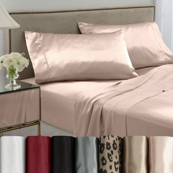 Martex 2-Pack Standard Satin Pillowcases | Silky Smooth for Hair & Skin | Rose Gold