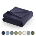 thumbnail image 1 of Comfy Supersoft Fleece Bed Blanket – Lightweight All-Season – Full/Queen Size – Navy, 1 of 8