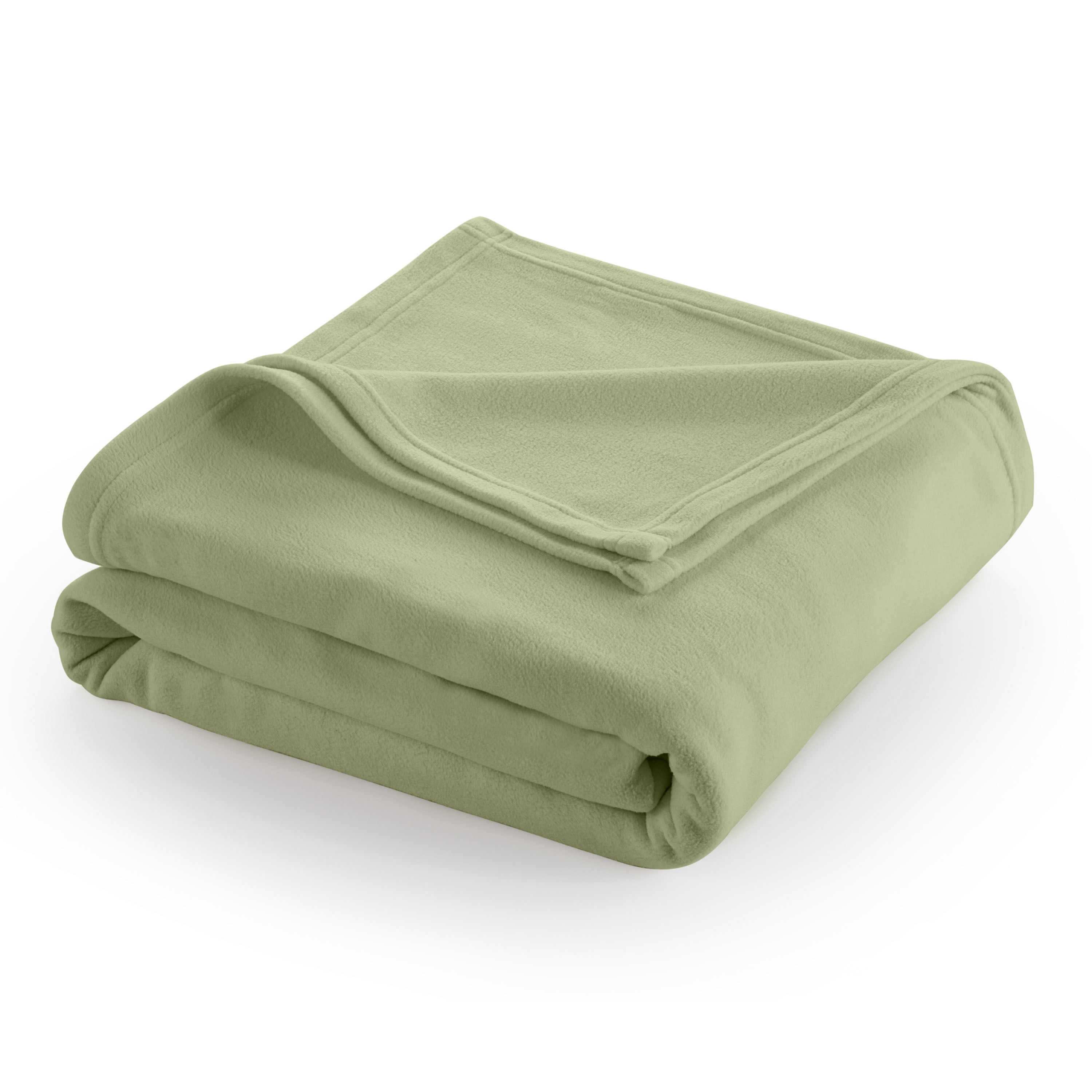 Martex Supersoft Fleece Blanket Queen - Lightweight, Warm & Cozy All-Season Throw (90"x90"), Sage