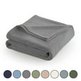 thumbnail image 1 of Comfy Supersoft Fleece Bed Blanket – Lightweight All-Season – Twin Size – Gray, 1 of 8