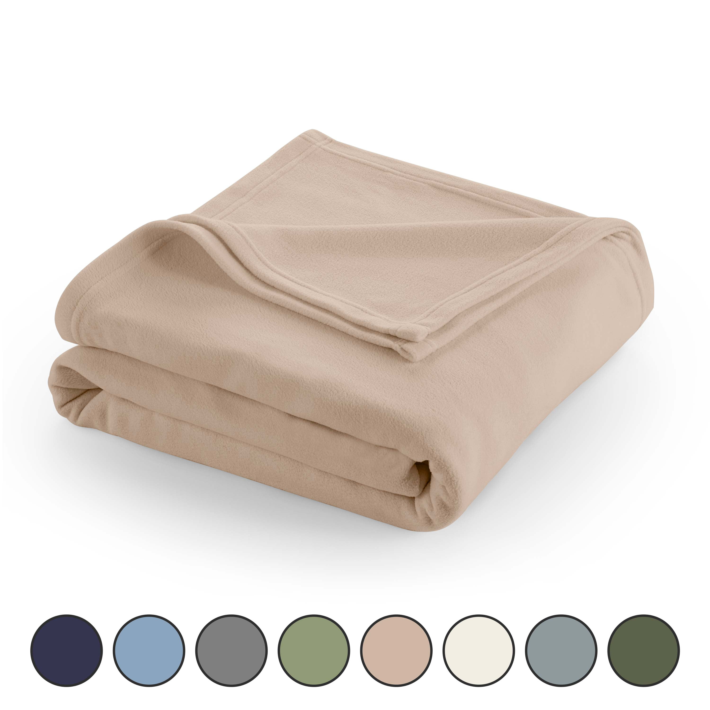 Twin Linen Fleece Reversible Electric Blanket