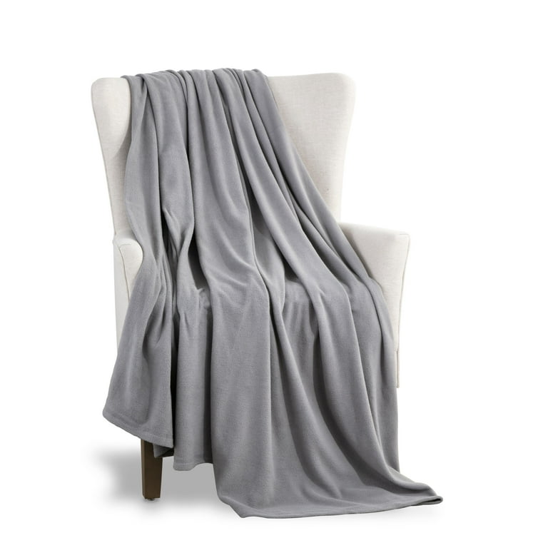 Martex Supersoft Fleece Blanket Twin Lightweight Warm Cozy All Season Throw 66 x90 Grey
