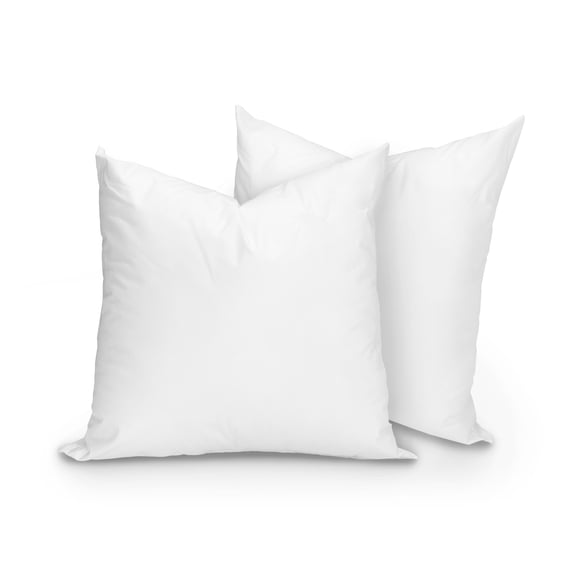 Martex 2-Pack Decorative White Pillow Inserts 16x16 – Soft & Supportive