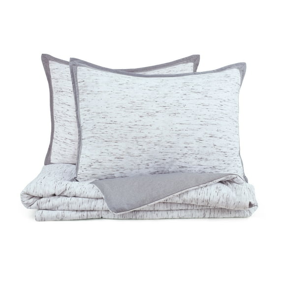 Martex Theo Full/Queen Cream/Charcoal Comforter Set