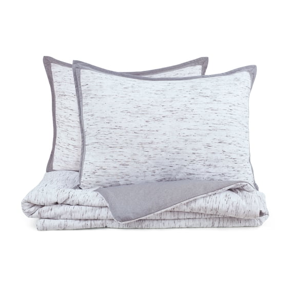 Martex Theo Twin Cream/Charcoal Comforter Set